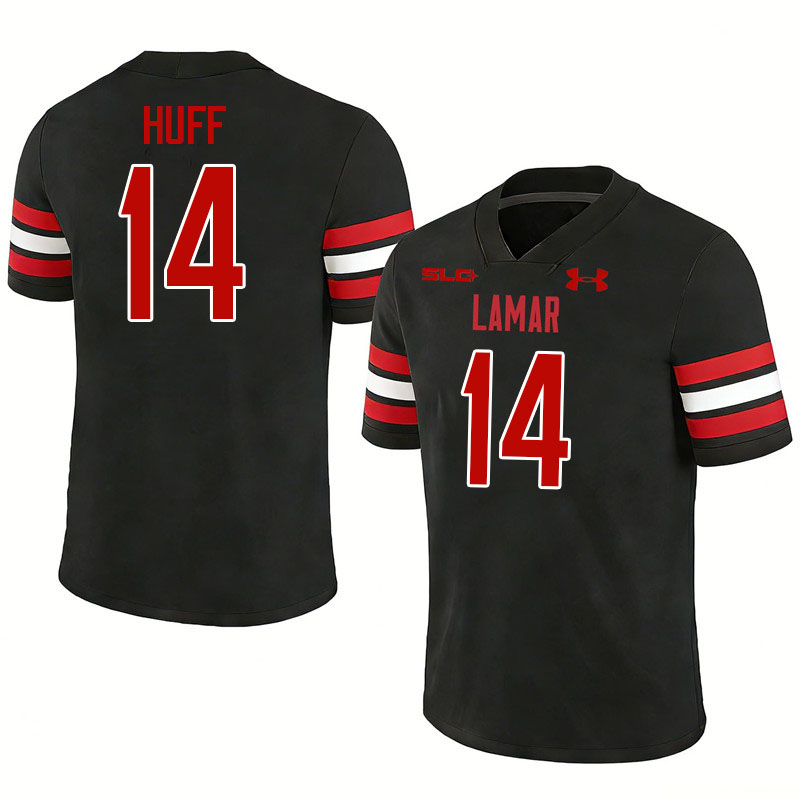 Lamar Cardinals #14 Andrew Huff College Football Jerseys,Uniforms-Black